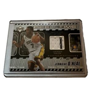 2002 Upper Deck Reel Time Jermaine ONeal Indiana Pacers Jersey Card NM+